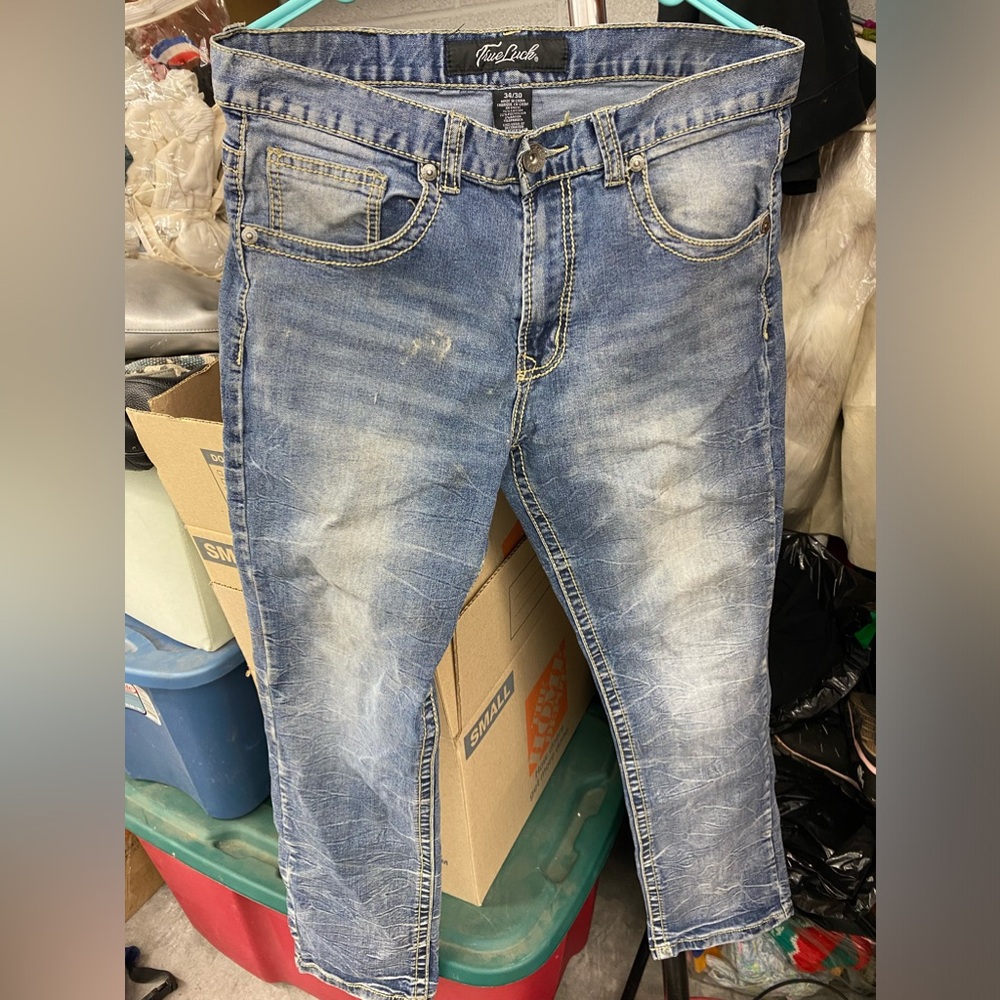 True Luck distressed men’s jeans 34x30